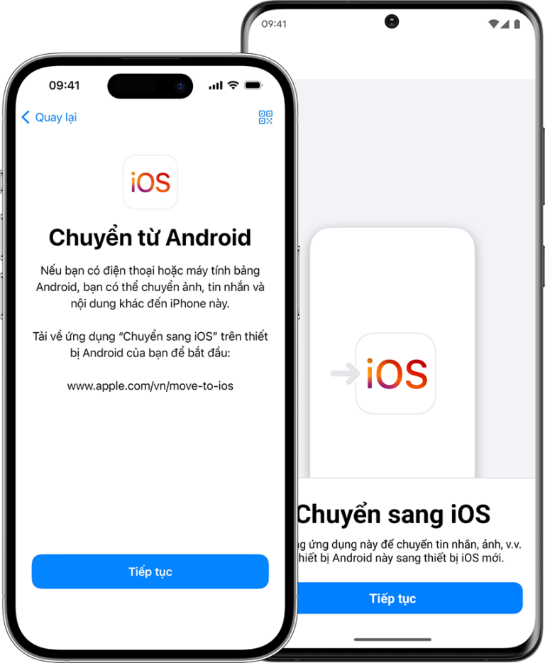 Di chuyển từ Android sang iPhone hoặc iPad