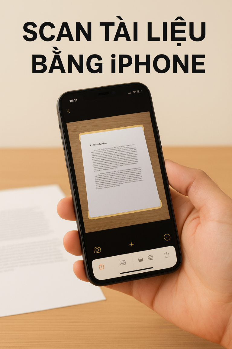 Dùng iPhone để Scan tài liệu nhanh chóng bằng ứng dụng Ghi chú