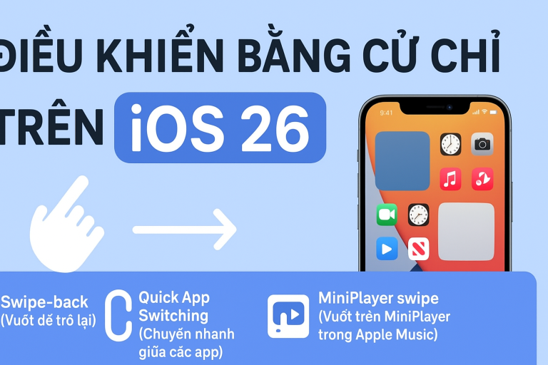 Điều Khiển Bằng Cử Chỉ Trên iOS 26