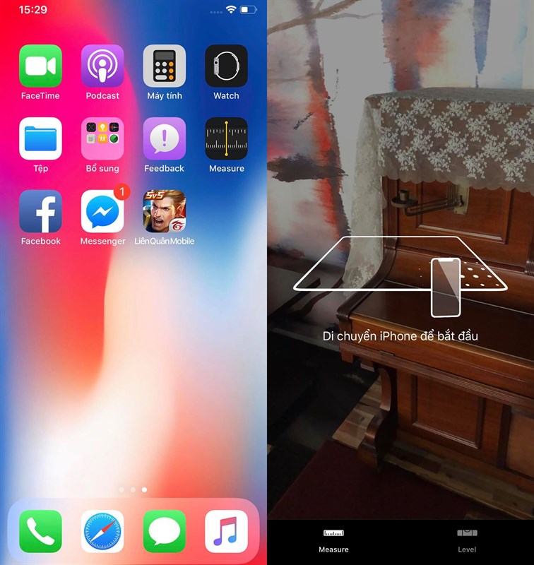 Dùng iPhone làm thước đo bằng ứng dụng Measure